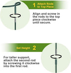 HiGift 4 Pack Height Adjustable Metal Plant Support (36" H or 24" H or 12" H), Heavy Duty Peony Cages and Supports, Half Round Tall Plant Support Ring for Outdoor Indoor Plant Hydrangea Flower - Image 5