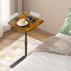 TUTOTAK Tall Side Table, Wide Top End Table, Adjustable Height Drink Table - Image 5