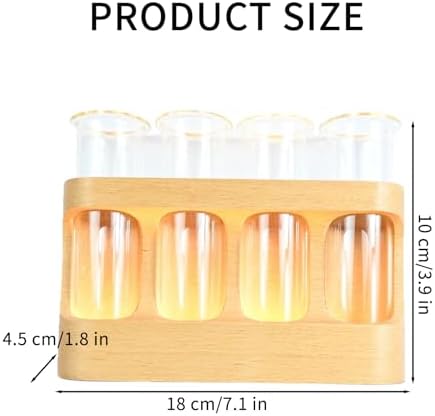 Plant Propagation Station Decorative Propagation Station with Adjustable LED Light Wood Stand & 4 Glass Test Tubes for Hydroponic Plants - Image 4