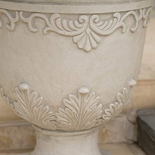 Christopher Knight Home Antique Moroccan Urn Planter, 20", White - Image 6