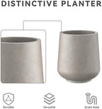Kante Set of 3 Weathered Concrete Curved Planters 16.5" 13" 9.4" Dia - Image 3
