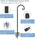 Artigarden 108 inch Outdoor Shepherd Hook with 7 Prong Base (1 Pack), Adjustable Heavy Duty Garden Hanging Stake for Bird Feeder Solar Light Plant Hanger Wedding Decor, Matte Black - Image 2
