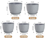 YNNICO Plant Pots 10/9/8/7.5/7 inch with Multi Mesh Drainage Holes - Image 2