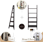 Casual Home 100% Solid Wood 5-Shelf Ladder Bookcase, Standard, 72"H, White - Image 4