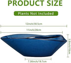 Bonsai Tree Pot - Ceramic Planter Pot with Drainage Hole 12 Inch Bonsai Pots Decorative Orchid Succulent Plant Pots for Indoor Outdoor Plants Blue - Image 3