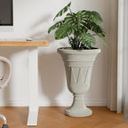 24" Tall Urn Planters for Outdoor Plants, Urns and Pedestal, Beige - Image 7