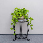 FaithLand 2 Tier Black Metal Plant Stand Indoor Outdoor, 19.4" - Image 4