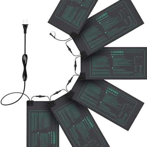 LUXBIRD 6 Pack Daisy Chain Seedling Heat Mats for Indoor Plants, Greenhouses, Germination, Hydroponic Garden, IP67 Waterproof Durable (LB-HMDC-06) by Luxbird