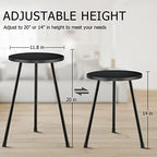 KINNARY Tall Plant Stand, Mid Century Wood Indoor Plant Stand Black Plant Table for Flower Pots, Metal Plant Holder, Modern Home Decor Small Round Side End Table (11.8"x20") - Image 3
