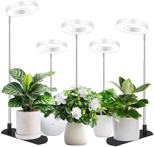 LBW Grow Lights for Indoor Plants, Full Spectrum Halo Grow Light with Base by LBW