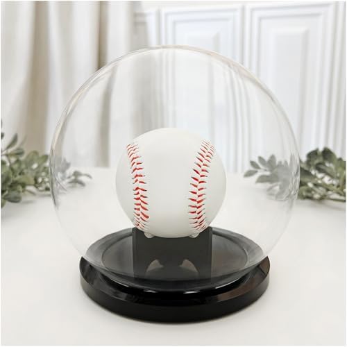 Plymor 5" x 6" Glass Display Dome Globe Cloche (Black Acrylic Base), Pack of 6 - Image 3
