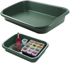 Potting Mat Potting Tray, 17×12×3in Multi-Purpose Gardening Mat for Repotting and Seed Starting Plastic Plant Tray for Indoor & Outdoor Use, Green by Unknown