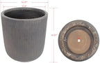 Vintage Brown Magnesium Oxide Planter Pot 14.37" with Drainage Hole - Image 2