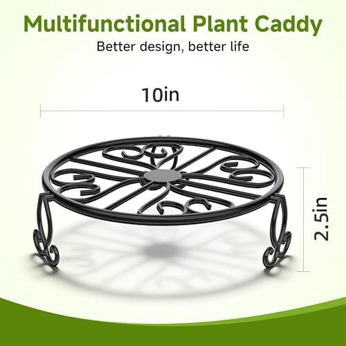 NSYOOMH 3-Pack Sturdy Plant Stand for Outdoor Indoor,Potted Plant Riser 10" - Image 3