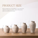 Vanselia Ceramic Flower Vase Home Decor - Large Farmhouse Table Vases Rustic Vintage Living Room Kitchen Bedroom Decorations for House Book Shelf Office Coffee Desk Dining Fireplace (9" Retro) - Image 2