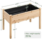 Yaheetech Raised Garden Bed 1Pcs Elevated Wood Planter Box Outdoor, Wood - Image 2