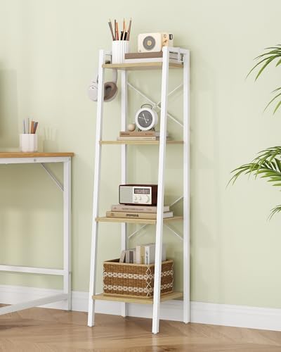 Hzuaneri Ladder Shelf, Bookshelf, Freestanding Corner Storage Shelf - Image 3