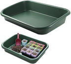 Potting Tray, 17×12×3in Multi-Purpose Gardening Mat for Repotting and Seed Starting Plastic Plant Tray for Indoor & Outdoor Use, Green Potting, Planting Trays, Mat, Repotting, Gar by Unknown