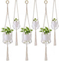 Hanging Planter Set of 6 Self Watering Indoor Flower Pots with Water Level Indicator Modern Plant Hangers for Indoor Garden Decor Balcony Apartment Boho Home Decoration Easy Care(White) by Yiyiring