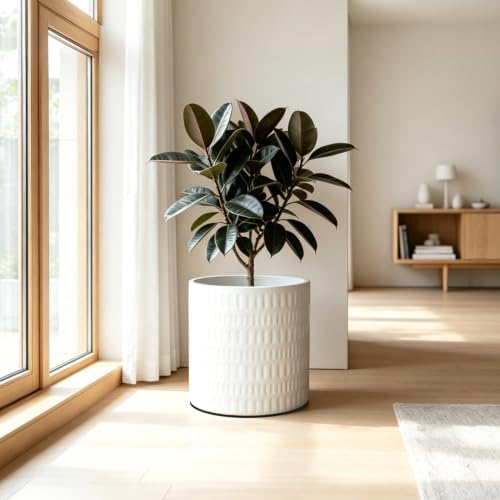 12 Inch Ceramic Plant Pot with Drainage - Image 5
