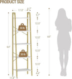 Hzuaneri Ladder Shelf, Bookshelf, Freestanding Corner Storage Shelf - Image 2