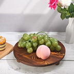 Sintuff 4 Pack Mini Wooden Plant Stool Display Wood Cake Stand 12/10/8/6 Inch Round Plant Risers Holder for Flower Pot Wooden Stool Indoor Outdoor Wood Stand(Dark Brown) - Image 5