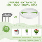 iDavosic.ly 7 Tier Large Plant Stand Indoor Outdoor, 10 In Wide Tray, White - Image 3