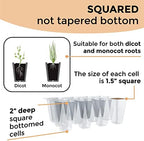 Seed Starter Tray, 10 Pack 12 Cell Seed Starter Kit with Humidity Dome, Reusable Plant Trays for Seedlings, Germination Kit with Humidity Strip for Plant Growing, Starter Pots for Planting - Image 6