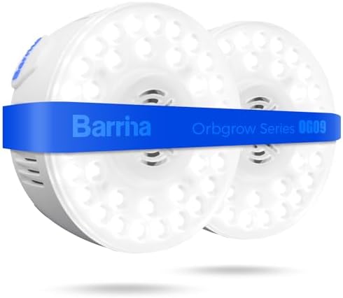 Barrina Orbgrow OG09 Puck Grow Light, 18W(2 x 9W), 5000K, 2 Packs, White by Barrina