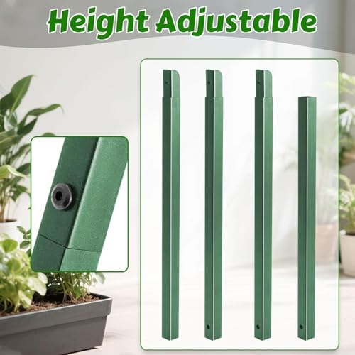 61" Adjustable Dragon Fruit Trellis, Round Ring, Green - Image 4