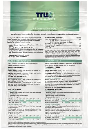 True Organic All Purpose Plant Food – Organic Fertilizer for Fruits, Vegetables, Flowers, and Herbs – 12lb Bag Covers 261 sq. ft. - Image 5