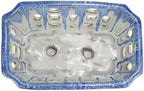 W&W Orchid Pot with Holes and Saucer for Repotting, Blue and White, 9.7 Inch - Image 5