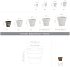 Crescent Garden Brunello Planter, Classic Rolled-Rim Plant Pot, Lightweight, Indoor & Outdoor Large Flowerpot - UV Safe & Frost Resistant - 27" W (Rust) - Image 6
