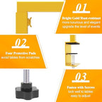 Over The Table Rod Stand with Clamps Gold Table Arch Banner Stand - Image 4