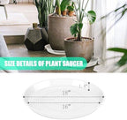 OUPSAUI 4 Pack Clear Plant Saucer 4 6 8 10 12 14 16 18 20 22 Inch Plant Trays for Pots, Plastic Extra Large Planter Saucers for Outdoors Indoors, Drip Catcher Water Tray for Plants (18 Inch) - Image 7