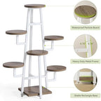 LITTLE TREE 7 Tier Plant Stand Indoor Tall Plant Shelf Corner Plant Pots Holder Rack Flower Stand for Living Room Balcony Garden,White - Image 4