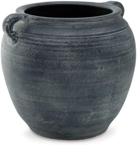 Signature Design by Ashley Meadie Terracotta Vase, Blue, 10 in - Image 5