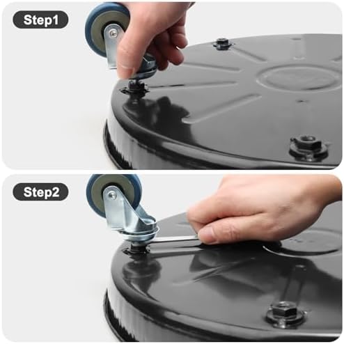 1 Pack 17 Inch Metal Plant Caddy, Black - Image 5