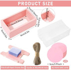 Roowest 50 Sets Gift Boxes Kraft with Tags, 6.3 x 3.5 x 2 Inch, Pink - Image 2
