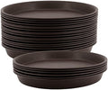 FUNSUEI LAUYUT 24 Pack 12 Inches Plant Saucer Drip Trays, Suit for Pots Less Than 10 Inches Bottom Diameter, Thick Brown Plastic Plant Trays, Round Plastic Drip Trays for Indoor and Outdoor Plants by FUNSUEI