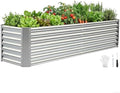 Raised Garden Bed, 8x2x2ft, Silver by GoCampDirect