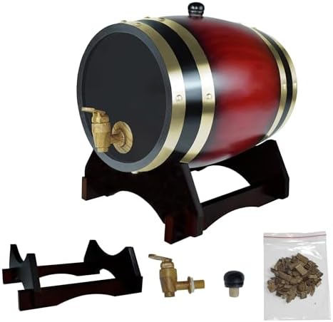 1.5L Whiskey Barrel Dispenser Oak Aging Barrels Home Whiskey Barrel Decanter for Wine, Spirits, Beer, and Liquor (Red Wine) - Image 6