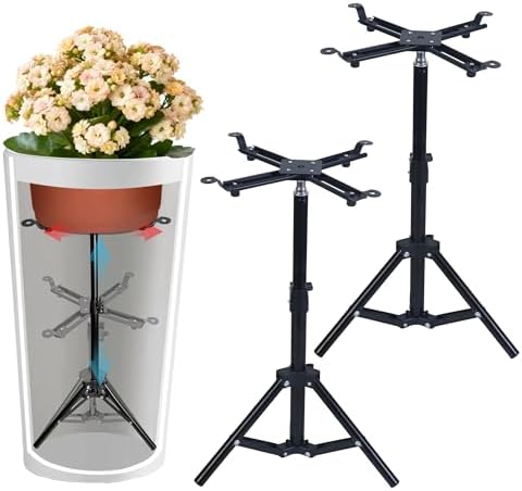 Plant Risers for Inside Pots, Metal Planter Inserts Pot Filler, 12-22" Rise by Unknown