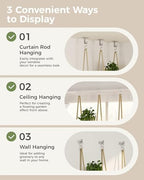 Bamworld Hanging Shelves 8Tiers Plant Hanger Indoor Window Plant Shelves - Image 3