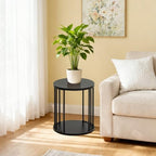 HDANI Small Round Wooden Step Stool for Kids Adults, 300lbs Load Capacity Garden Stool, Non-Slip Small Stool for Plant Stand, Kitchen, Bathroom and Bedroom, Black - Image 2