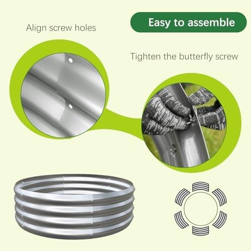 Galvanized Garden Bed Kit for Vegetables/Herbs/Flowers, Raised Planter Box, Outdoor, 2 Pack 2x2x1 Ft - Image 3