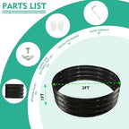 12 Inch Tall 36 Inch Diameter Round Black Raised Garden Bed Kits Outdoor - Image 6
