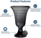 24"Tall Urn Planters for Outdoor Plants, Urns and Pedestal Set of 2 - Image 4