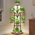 LATIBELL Corner Plant Stand with Grow Light, Brown, 48" 8 Tier by LATIBELL