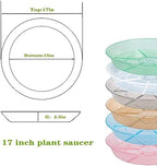 2 Pack Plant Saucer Drip Tray 17 inch, Large Heavy Sturdy Plastic Planter Flower Pot Saucers for Indoor Outdoor Garden, Plant Water Drip Trays for pots (17" 2Pack, Grey) - Image 2